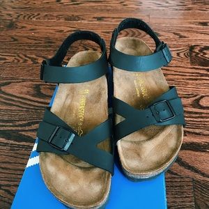 Birkenstock Womens Rio Black Sz 41 (US 10-10.5)